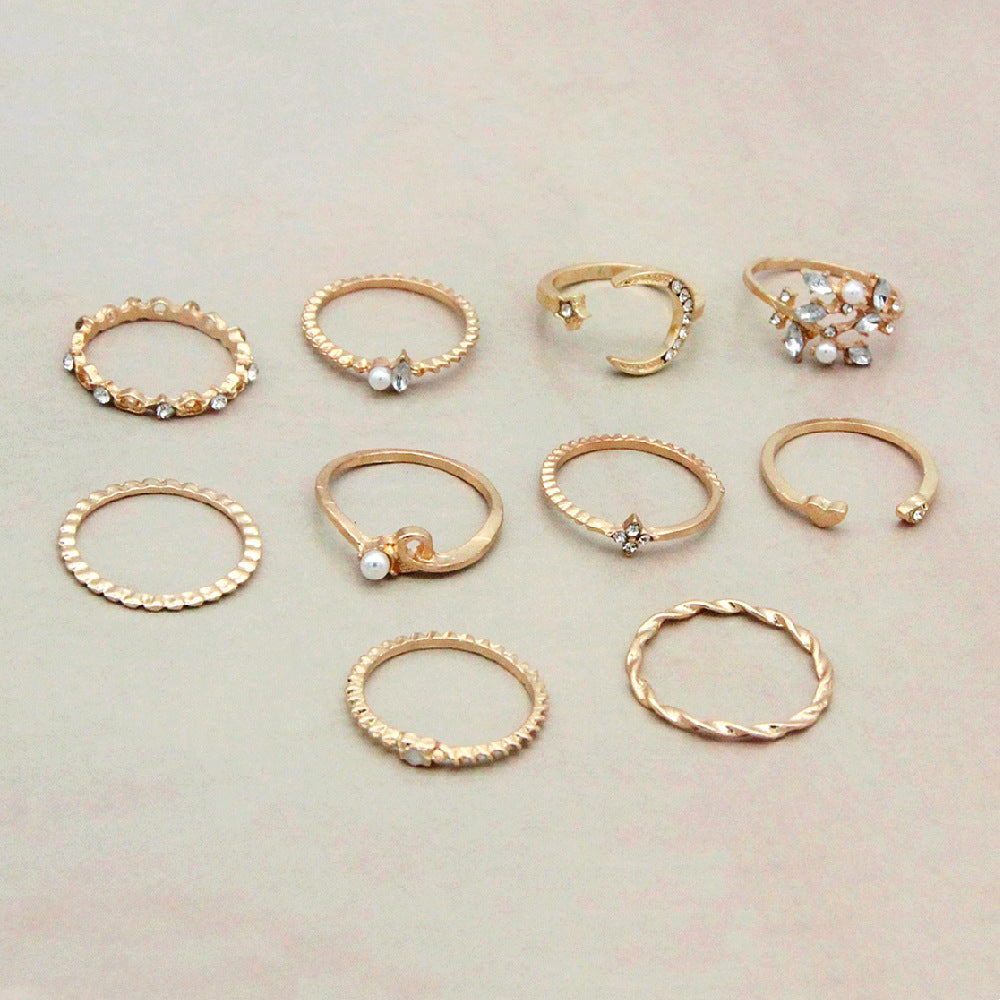 Moon, Stars & Love Ring Set